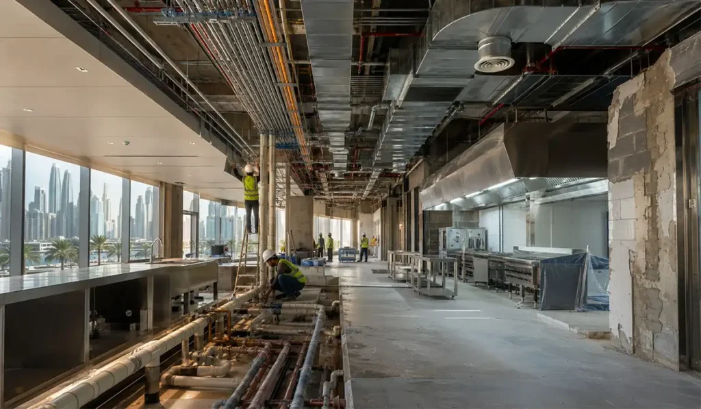 MEP works for restaurant Dubai